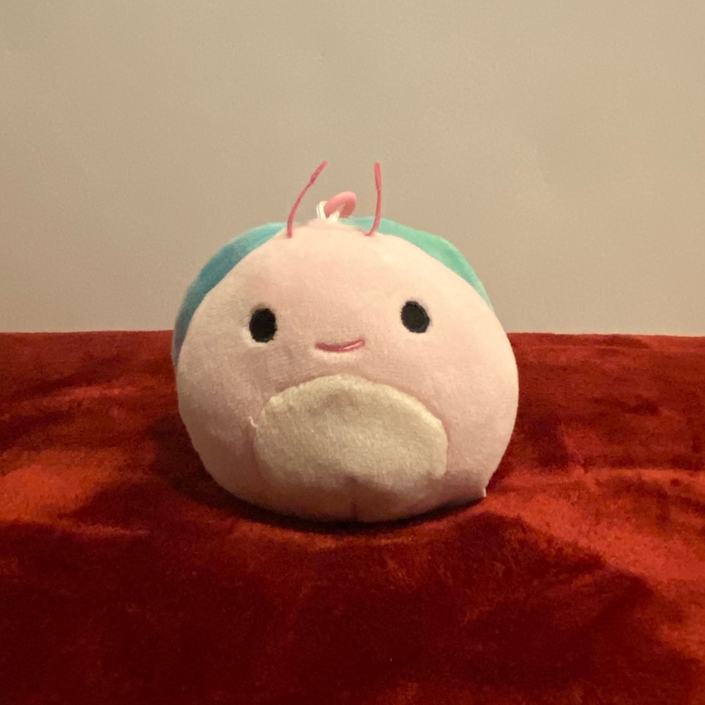 3.5” Pink Snail Squishmallow Clip